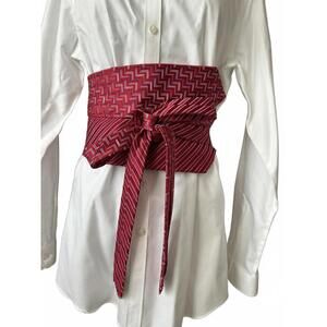 Upcycled One-of-a-Kind Obi Waist Belt made from Men's Ties by Gatto ReLoved